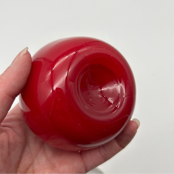 Red Apple Vintage Murano Style Art Glass Hand Blown Vegetable Fruit - Picture 9 of 9